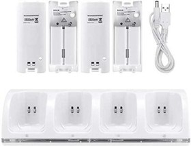  Wii Charging Station with Rechargeable Batteries for Wii Controller new