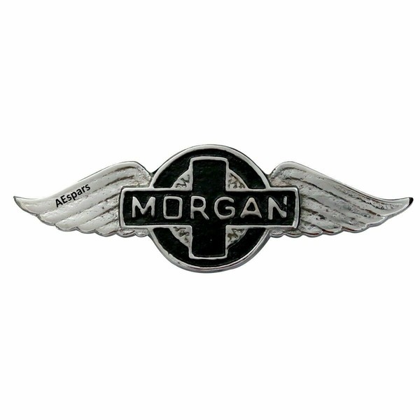 Passend FüR Morgan Auto Haubenabzeichen Emblem Metall Chrom & Schwarz-image