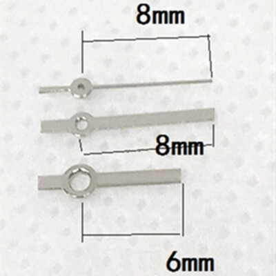 8mm Silver Square Point Watch Hands for Miyota 7T35 Quartz Movement