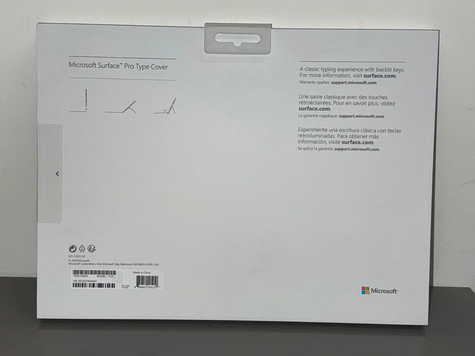 Spanish Layout Microsoft Surface Pro Keyboard Brand New Sealed Works w/3 4 5 6 7 - Image 2 of 2