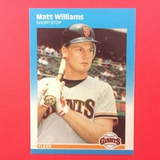 Matt Williams 1987 Fleer Update Rookie Card #129 MLB SF Giants Diamondbacks. rookie card picture