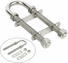 Marine Stainless Steel  Stern Bow Eye Tie Down  5" U for Bolt Boat/Yacht/Kayak