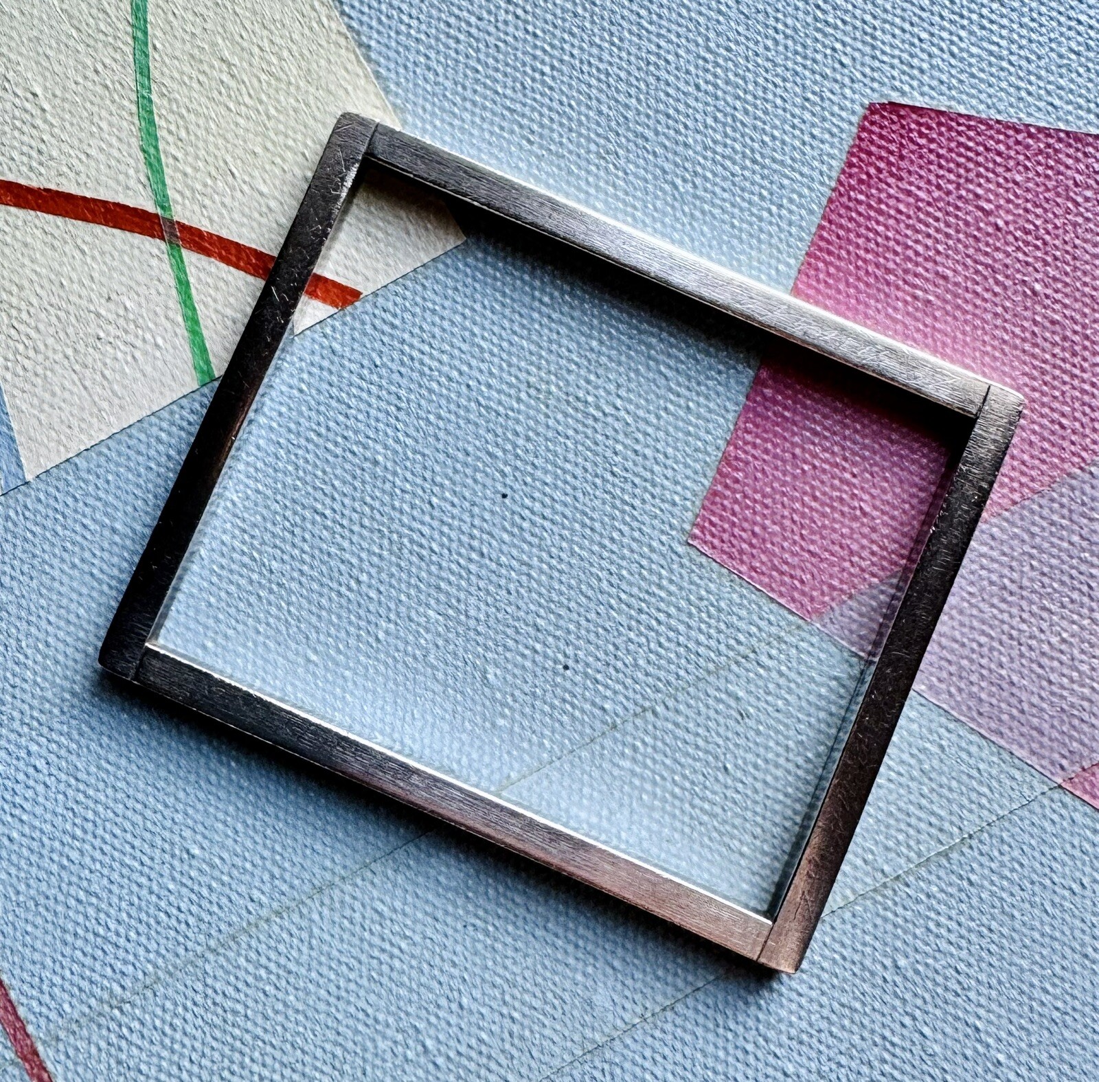 Cool Artisan Sterling Silver Rectangular Bangle B… - image 2