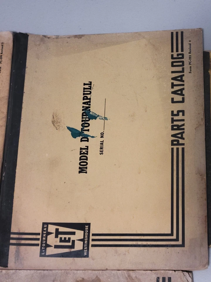 Lote de (8) LeTourneau Piezas Catálogos Manuales Roadster Tournapull Rascador De Colección Foto 4 de 4