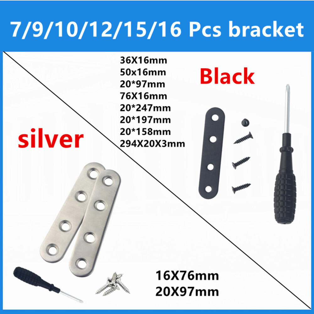 Stainless Steel Repair Plate Flat Straight Fixing Mending Corner