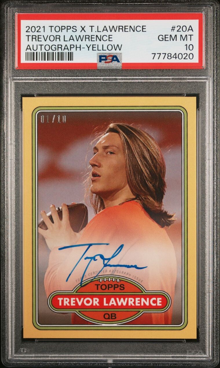 Trevor Lawrence Topps X Trevor Lawrence #20A Autograph-Yellow