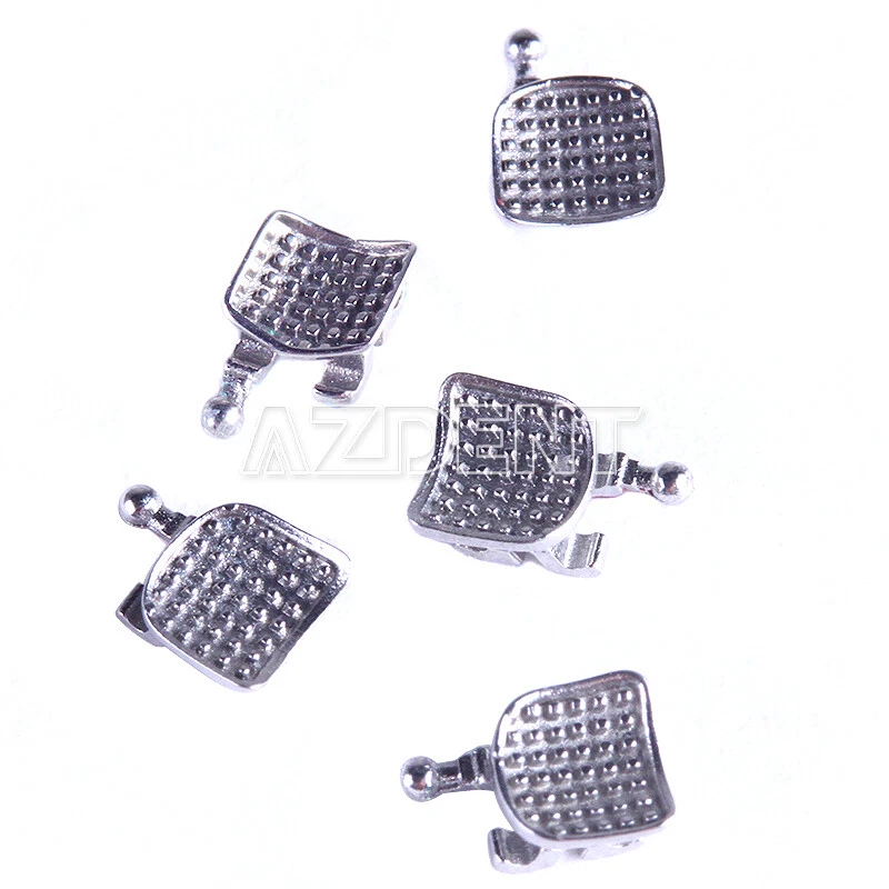 Brackets metálicos de ortodoncia dental mini Roth MBT 018 022 345 ganchos AZDENT Foto 4 de 4
