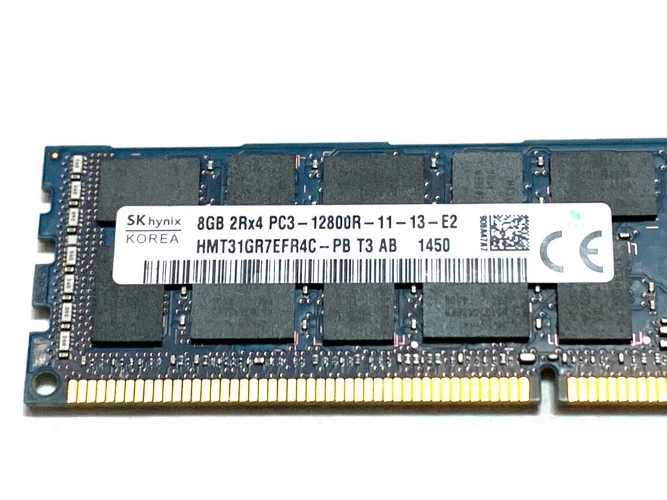 Hynix HMT31GR7EFR4C-PB 8GB PC3-12800R 1600MHz DDR3 ECC Server RAM - Image 4 of 4