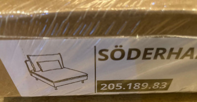IKEA SODERHAMN 1-Sitzer Sofabezüge NEU Fridtuna dunkelgrau 205.189.83