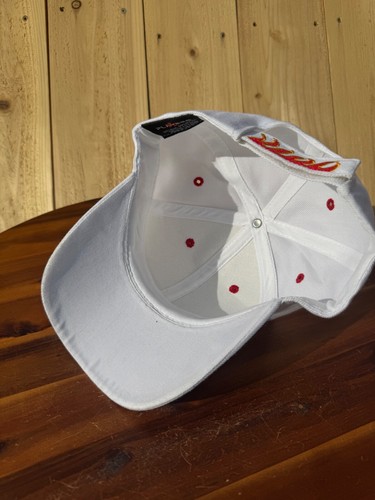 Players Adults Adjustable Flames Strapback Fire Cap White Hat OSFA - Picture 6 of 9