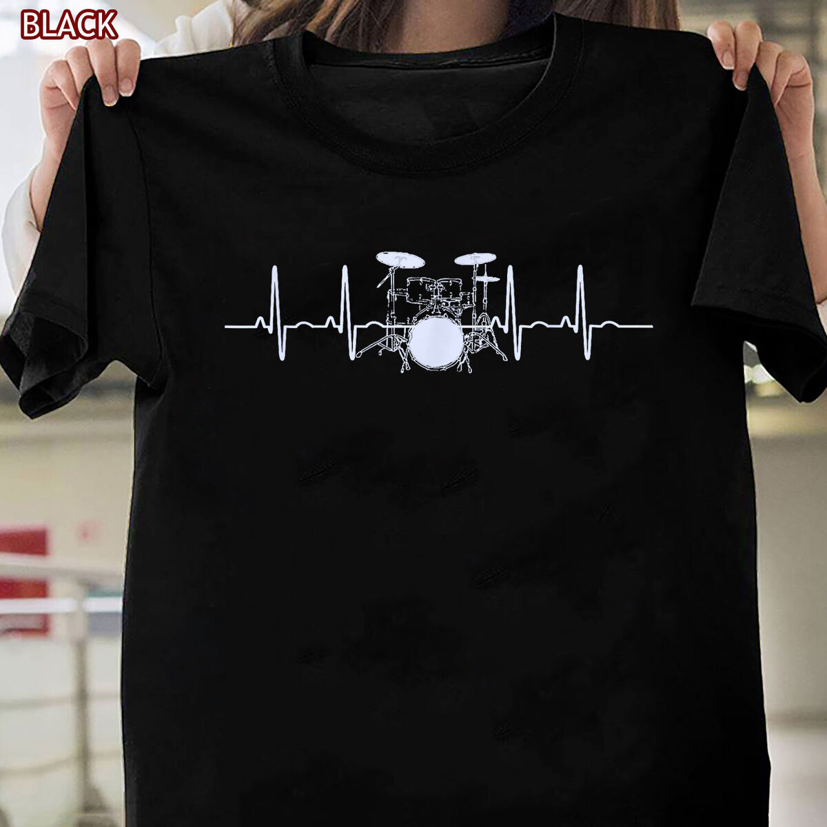 Vintage Drum Heartbeat T-Shirt Funny Drummer Gift Vintage Drum Heartbeat T-Shirt Funny Drummer Gift