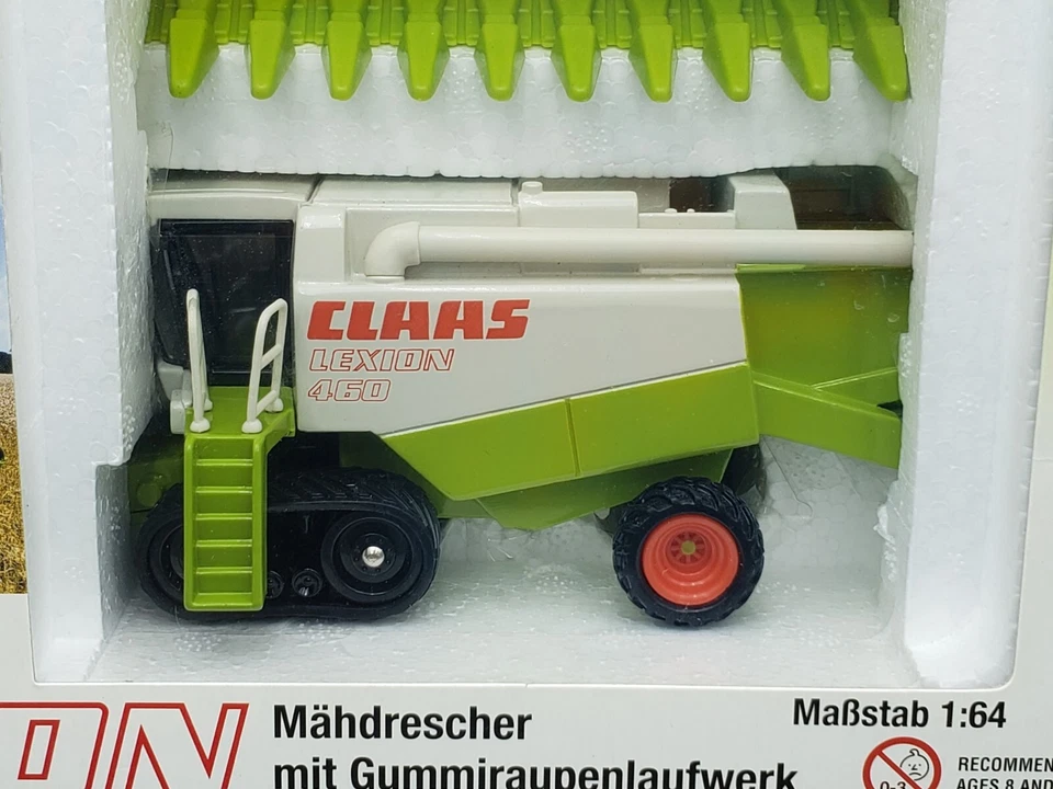 Claas Lexion 460 Combine On Tracks With Corn & Grain Head By Norscot 1/64 Scale - Image 2 of 4