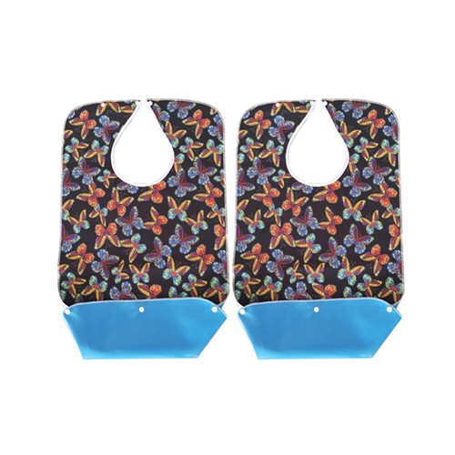 3PCS Large Adult Waterproof Mealtime Bib Protector Disability Aid Clothes Apron - Picture 15 of 21