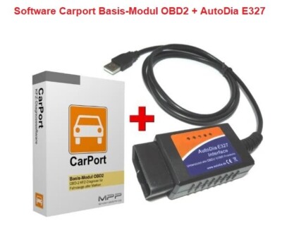 CarPort KFZ Diagnose Software AutoDia E327 Basis-Modul OBD2 STARTER-Edition