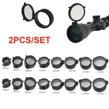 2Pcs Dustproof Quick Flip Spring Up Open Cap Clear Scope Lens Cover