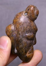 Old Dynasty Jade Person People Face Beast Cicada Insect Exorcize Amulet Pendant