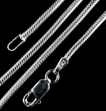 2MM Solid 925 Sterling Silver Italian ROUND SNAKE Chain Necklace Made In Italy