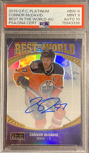 2019 OPC Platinum CONNOR MCDAVID Best in the World Auto PSA 9 AUTO 10 (POP 1)