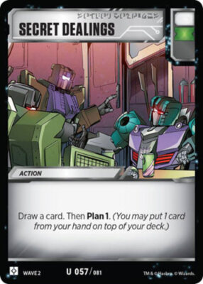 Transformers TCG: Secret Dealings [Mint/NM] from set Wave 2 Rise of the Combiner