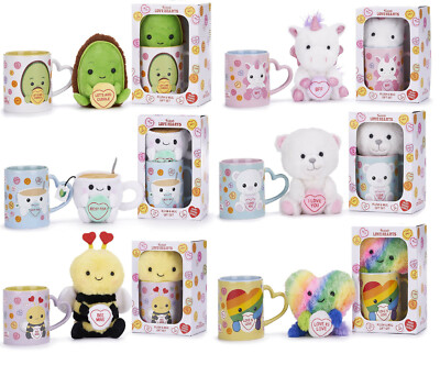 NEU OFFIZIELLES SWIZZELS LOVE HEARTS 11 OZ BECHER UND PLÜSCH GESCHENKSET