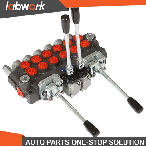Labwork Hydraulic Backhoe Directional Control Valve w/ 2 Joystick 6 Spool 11 GPM