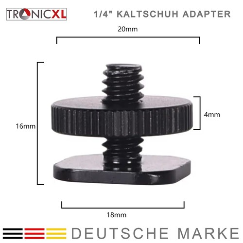 3 x adaptateur Hot Shoe 1/4 pouce vis pour appareil photo reflex numérique Coldshoe GoPro - Photo 5/7