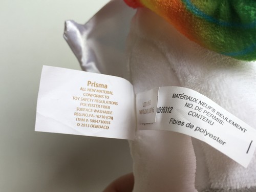Nuevo Nat and Jules "Prisma" el peluche 6,5" blanco y arco iris Pegaso Pony - Imagen 6 de 6