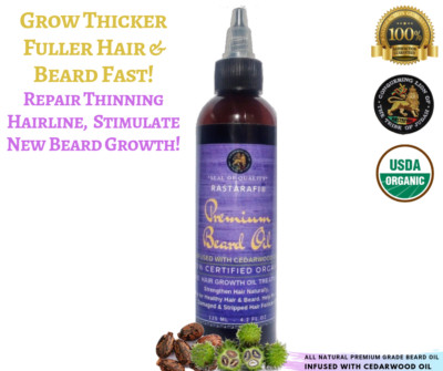 Rastarafi Gold Premium Beard Oil 4 Oz | Texas Cedarwood -Beard Growth