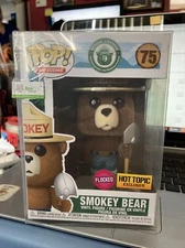Funko POP! Ad Icons Smokey Bear 75 Flocked Hot Topic Exclusive Pop Protec {FPB5}