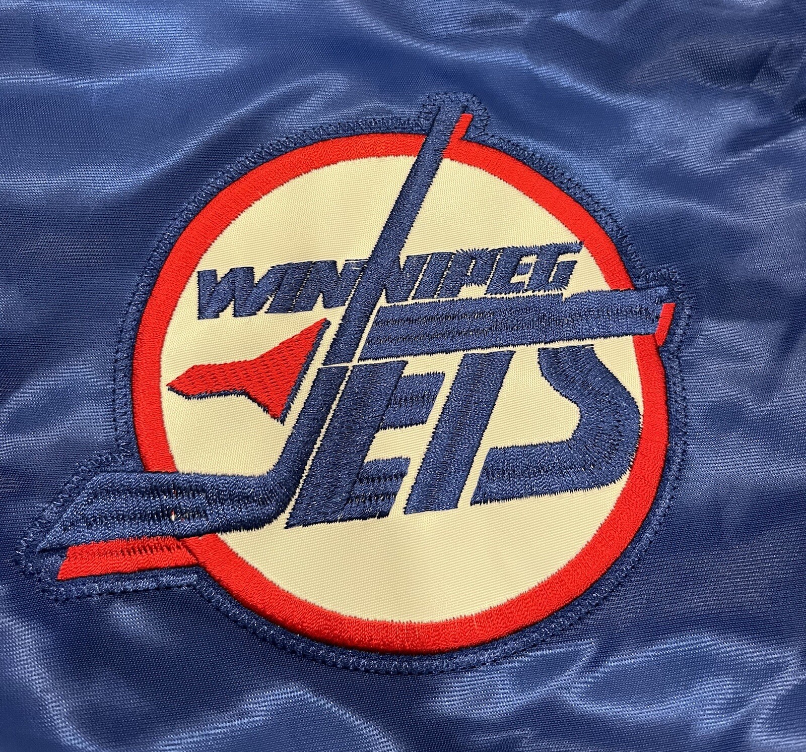 NHL Starter Winnipeg Jets Satin Bomber ButtonUp Jacket Size XXL eBay