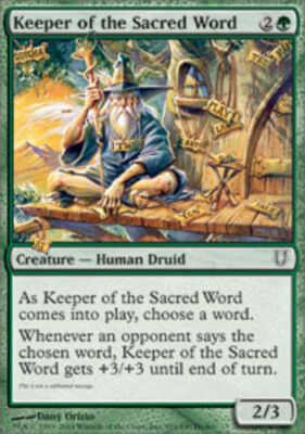 Keeper of the Sacred Word x1 - Unhinged - NM-Mint, English - Unhinged