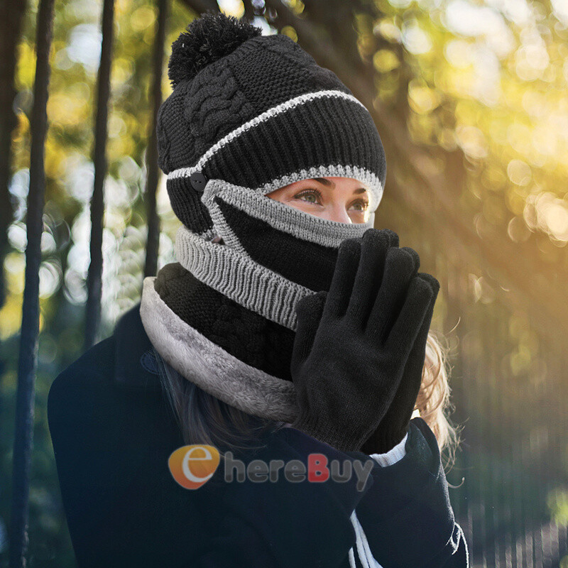 Gorro Con Pompon Maylisacc Gorra De Esquí Para Mujer Con Forro Polar Suave De Doble Capa, Gorros De Punto Gorra Con Pelo