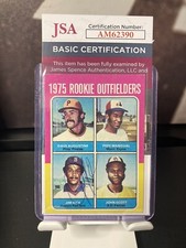 1975 Jim Rice Hall Of Fame Rookie Card Autographed Boston Red Sox Great