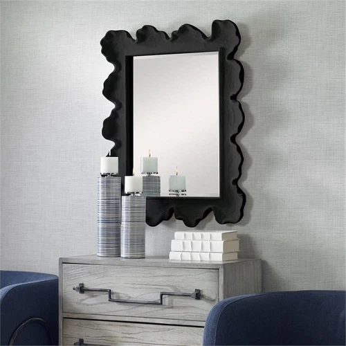 Uttermost Sea Coral Coastal Resin Glass and MDF Mirror in Black - Picture 6 of 10