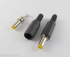 5pcs 4.8x1.7mm DC Power Male Plug Connector Adapter Plastic Handle Yellow Head