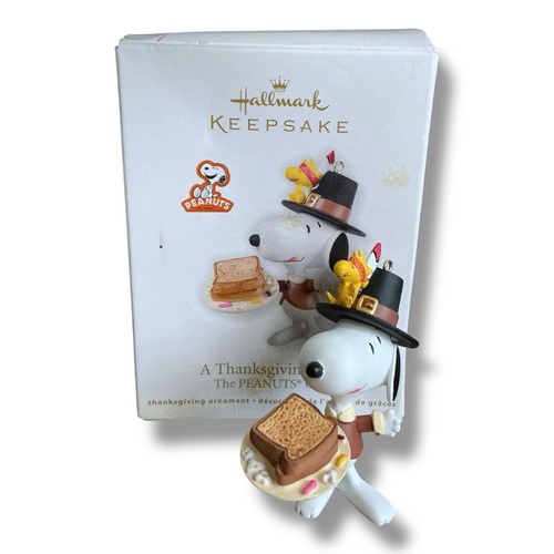 2012 Hallmark Peanuts Gang Snoopy Woodstock A Thanksgiving Feast Ornament