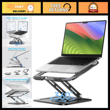 Adjustable Laptop Stand with 360 Rotating Base Ergonomic Foldable Riser for D
