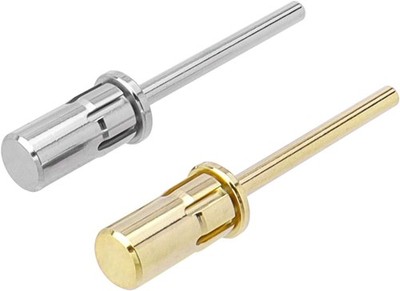 Bestgle 2Pcs Nail Art Easy-Off Mandrel Bit 3/32Inch Shanks, Gold and Silver 