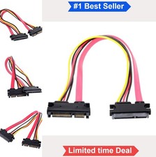 SATA III 22Pin Male to Female Data Power Extension Cable 30cm 6Gbps