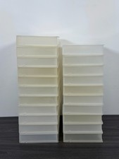 Lot of 21 Empty VHS Clear / Clear Frosted Clamshell Cases plastic