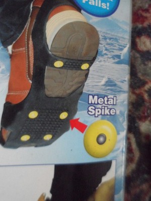 Gr. M Eisgreifer rutschfeste Anti Schnee Griffe für Stiefel Schuhe Spikes Steigeisen