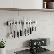 Barra Magnetica Coltelli 40cm Portacoltelli Parete Acciaio Magnete Cucina Nuova