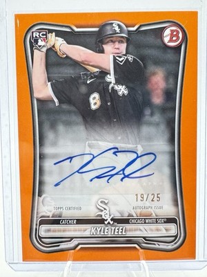 Topps 2026 Bowman PRV Kyle Teel Rookie Auto #PRV-KT White Sox Orange 19/25