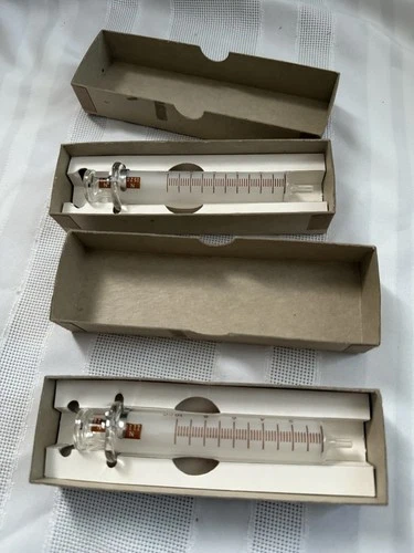 Vintage 10cc Glass Syringes - Set Of 2 In Box (New Old Stock)