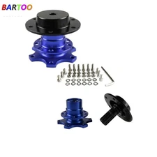 US Steering Wheel Quick Release Car Aluminum6 Hole Snap off Hub Adapter Boss Kit