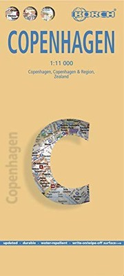 Copenhagen: Copenhagen, Copenhagen & Region, Zealand (Borch... Sheet map, folded