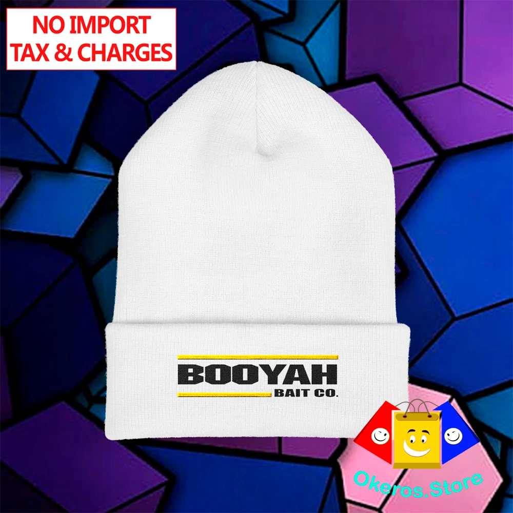 Booyah Fishing Bait Adult Winter White Classic Beanie Hat