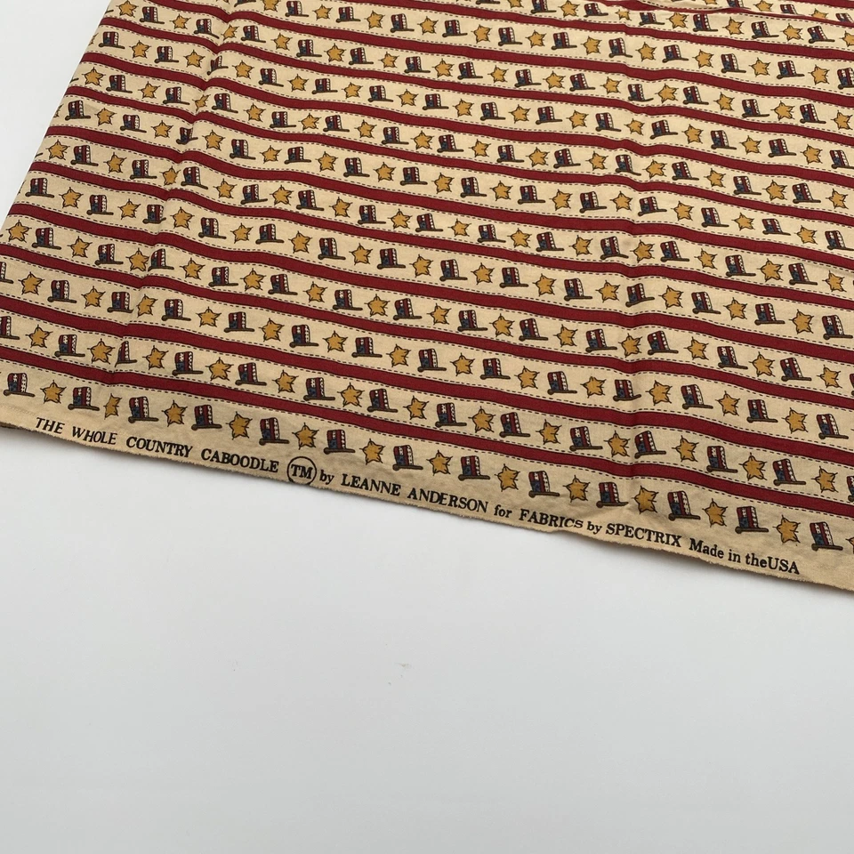 Vintage Leanne Anderson Whole Country Caboodle Flags Stars Stripes Patriotic 72” - Image 2 of 3