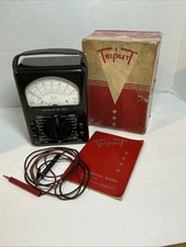 Vintage Triplett 630 Analog Multimeter Volt Ohm Meter Leather Strap Untested