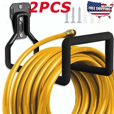 2PCS Garden Hose Holder Wall Mount Metal Water Hose Hanger  Outdoor Durable Hose